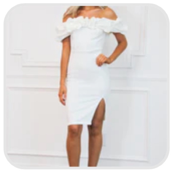 White Strapless Dress - Picture 1 of 6